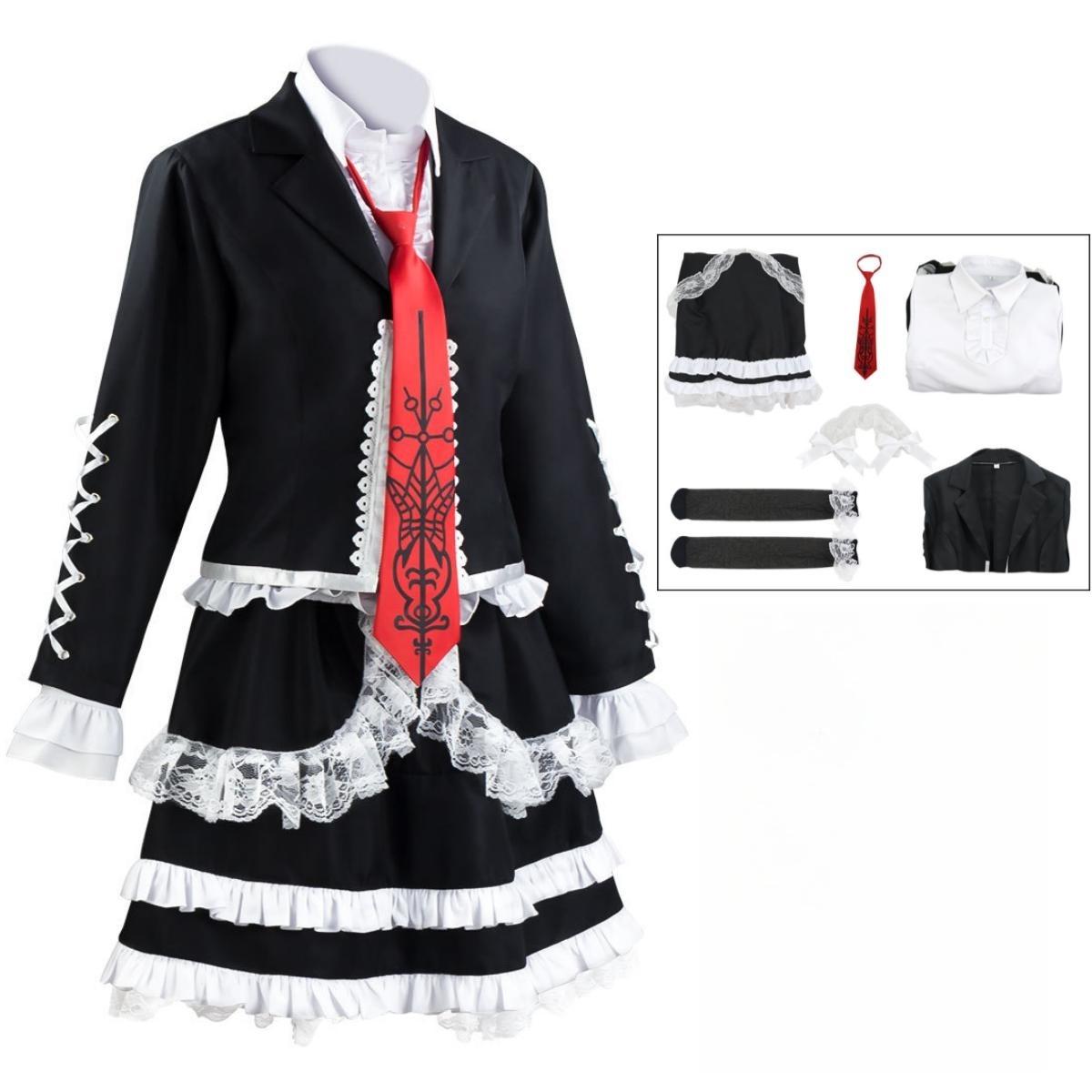 Dangaronpa Celestia Ludenberg Cosplay Dangaronpa Kostuum Schooluniform Dames Halloween Volledige Set Gotische Lolita Kostuum Feest XXL