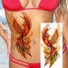 1 Sheet Phoenix Watercolor Temporary Tattoos For Women Girls Fake Covers Up Water Transfer Tattoo Sticker Adults Arm Waist Thigh