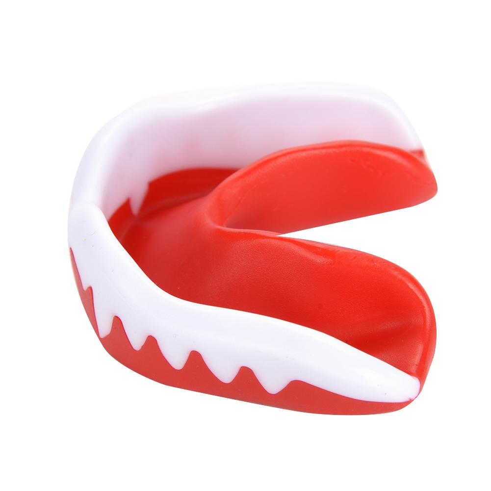 Professional Mouth Guard Teeth Protector Gum Shield Karate Boxing Protection Tool Red White