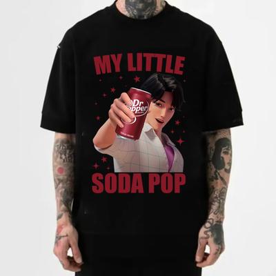 My Little Soda Pop T-Shirt for Men Cotton Retro Hip Hop Street Tshirt Unisex Short Sleeve Streetwear Y2k Tops Unseix Clothing