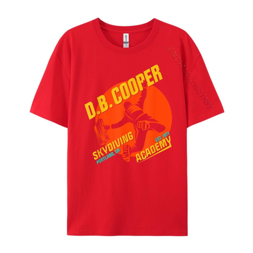 Funny D B Cooper Db Cooper Skydiving Academy Shirts Graphic Tee Camiseta Happy New Years S