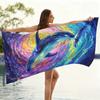1PC Colorful Starry Whale Beach Towel Quick-drying Towel Suitable for Seaside Pool Camping Vacation Yoga For Family Friends