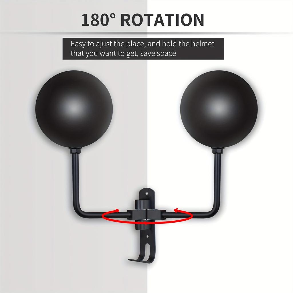 Motorcycle Helmet Holder Swivel 180° Wall Shelf Helmet and Jacket Hanger Metal Hook Metal Shelves Perfect GiftSpeed Sensors 6