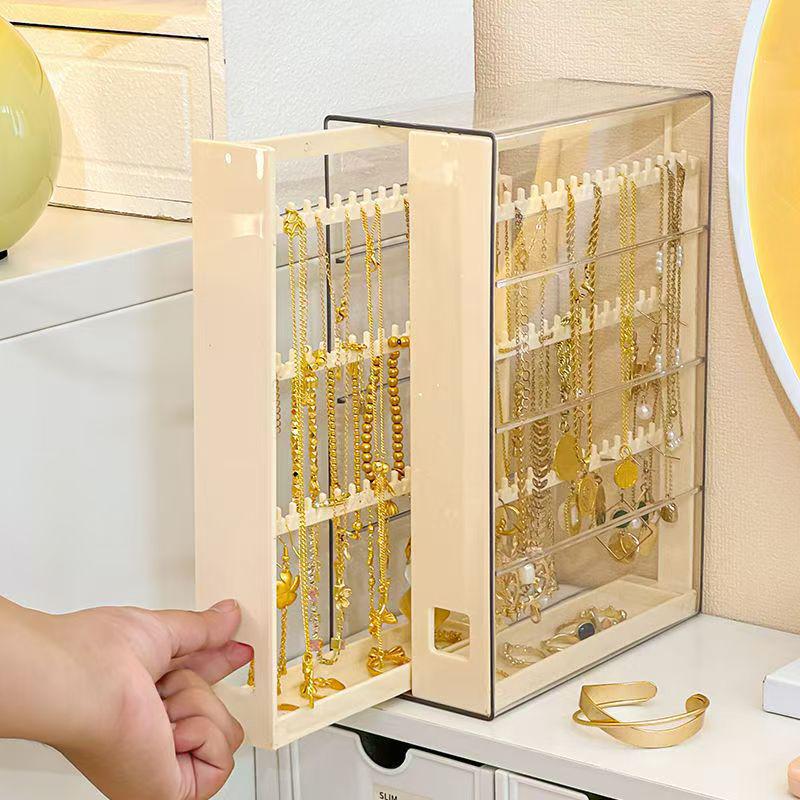 Transparent Acrylic Jewelry Storage Box: Dustproof, Anti-Oxidation Display for Earrings, Studs, Necklaces, and Bracelets.