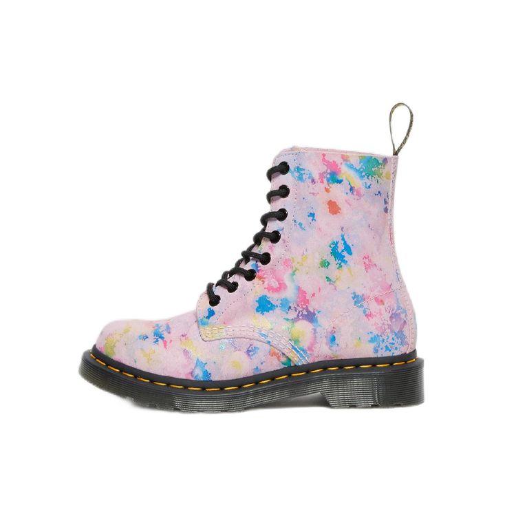 Dr. Martens 1460 Suede Round Toe Lace-Up Short Boots Women Boots Pink 27245650