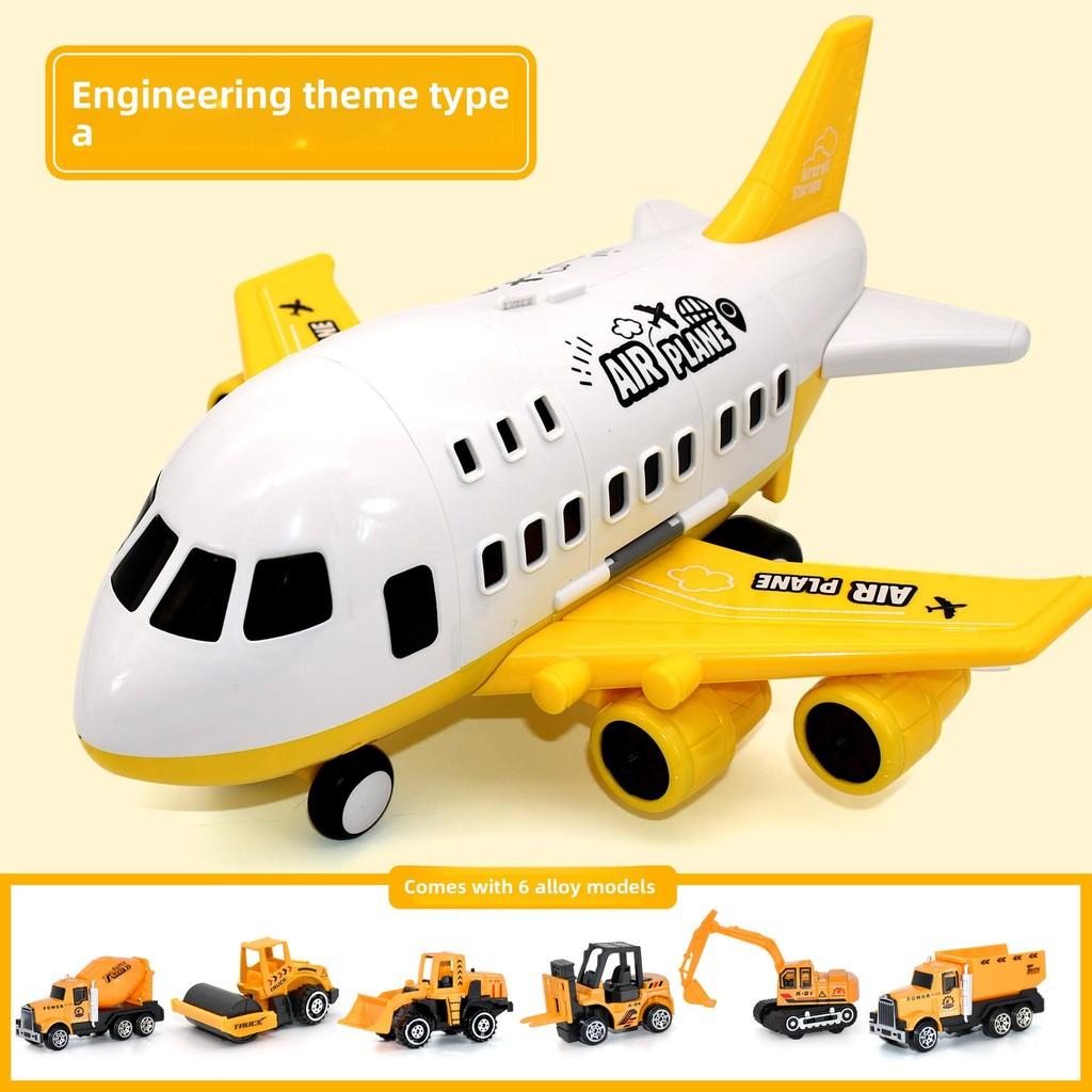 Model Airplane Toy Set With Inertia Mechanism And Storage For Boys And Kids