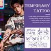 For Kpop Demon HUNTERIX Tattoo Stickers Sajaa Boys Dark Cosplay Body Tattoo Stickers Set Kid Birthday Party Gifts Cosplay Props