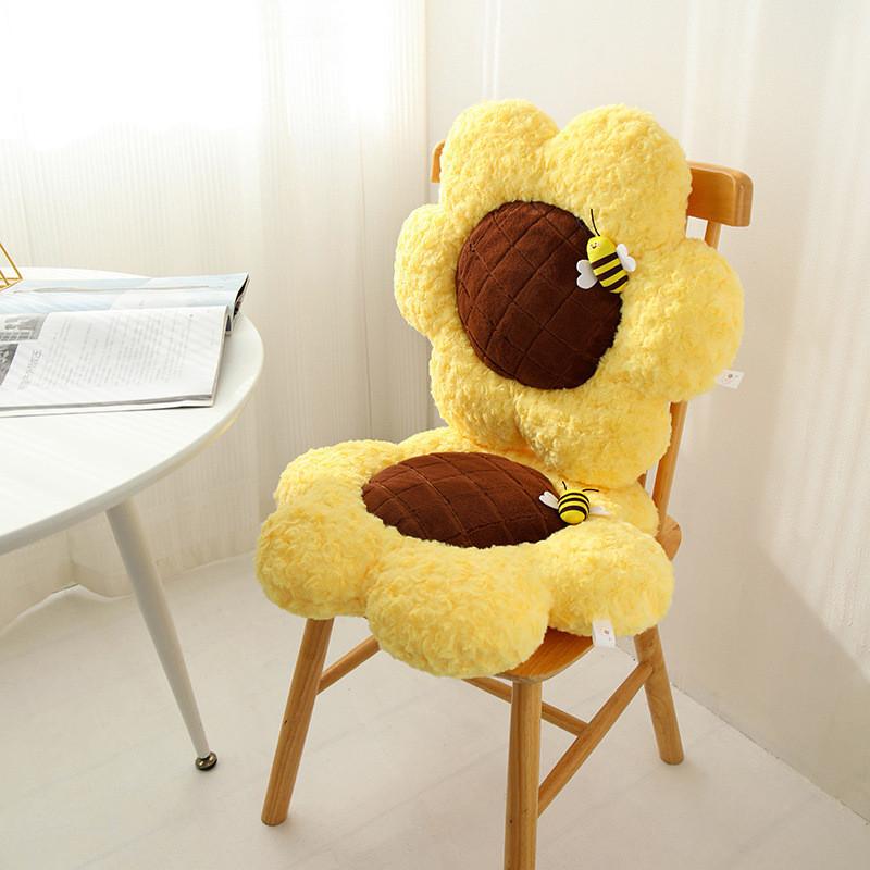 Delightful And Soft Sunflower Cushion Pillow For Relaxation And Leisure Time