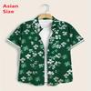 Vintage Music Style Trendy Short-sleeved Shirt, Personalized Art Print Lapel Top, Casual Vacation Loose Breathable Thin Shirt