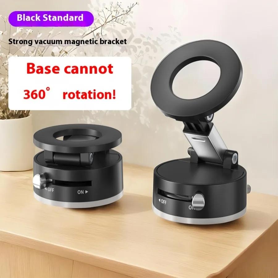 [2025 New  Strong Suction Mobile Phone Holder] One-Button Exhaust Vacuum Magnetic Suction Cup Mobile Phone Holder Portable
