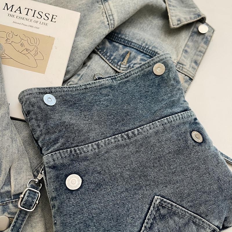 Denim Shoulder Bag Large Capacity Messenger Bag Women's Messenger Bag