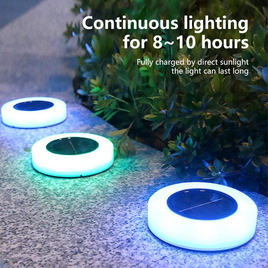 4PCS Solar Fog Geographic Lights Outdoor Lawn Lights Waterproof Lawn Lights Landscape Decorative Garden Stairs Lights