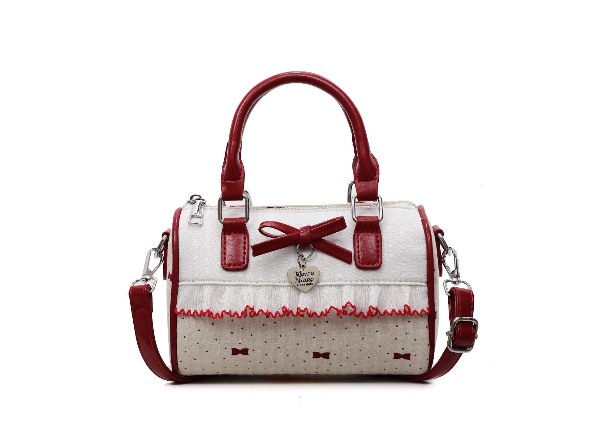 Korean Style High-End Bow Boston Bag - Girlish Handbag & Shoulder Crossbody белый