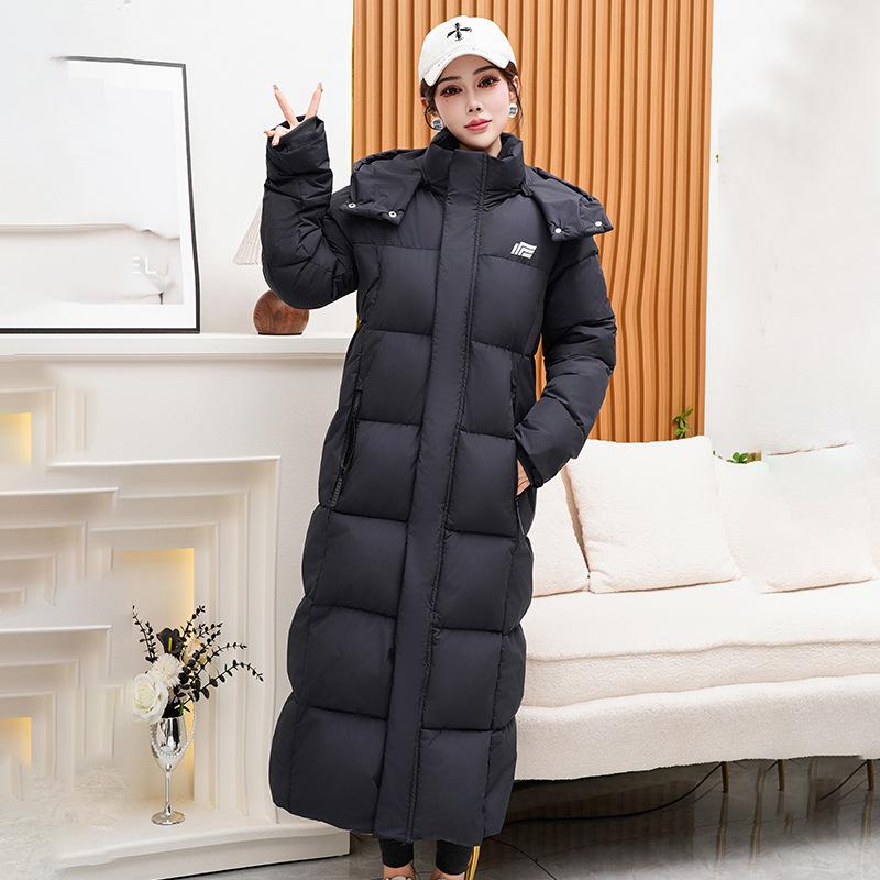 Kenzo Women's Black Long Cotton Thickened Padded Jacket Winter New Popular Padded Jacket Cm