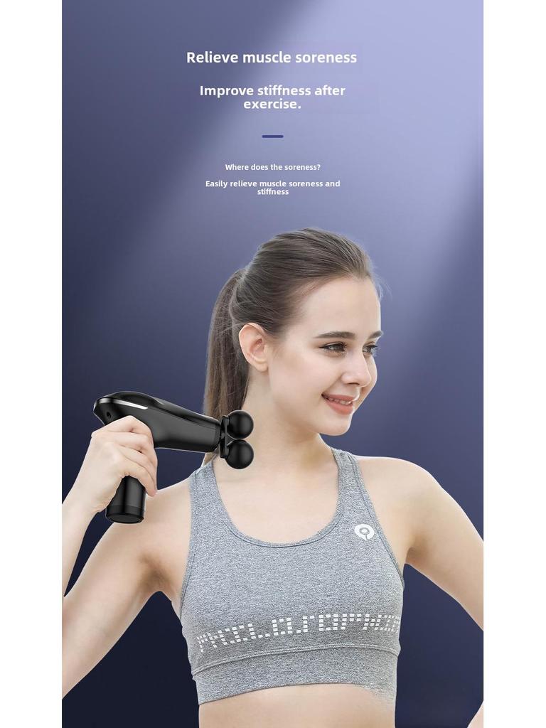 Dual-Head USB Rechargeable Muscle Massage Gun