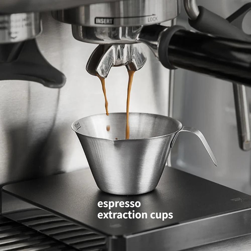 Espresso Cup, 304 Stainless Steel Coffee Measuring Cup, Espresso Extraction Cup, Ounce Cup, Kitchen Barista Tools