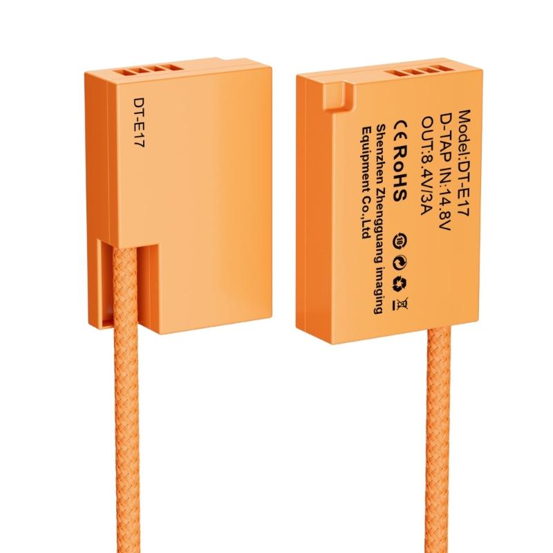 D-TAP Connection to LPE17 Dummy Battery Continuous Power Supply for R10 RP T6s T6i T7i X8i SL2 800D 9000D