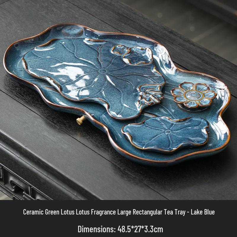 Tea Journey Ceramic Drainage Tea Tray