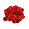 50pcs Silk Cloth Artificial Silk Rose Heads Blue White Red Rose DIY Craft Fake Rose 1.2in Decorative Simulation Rose