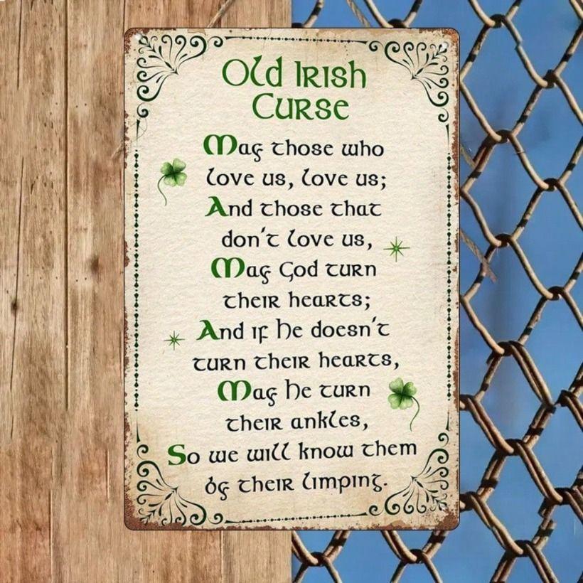 

Vintage Metal Poster Irish Curse Humor Tin Sign for Home Bar Wall Decor