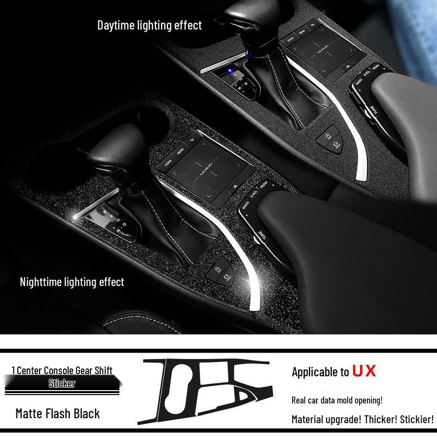 Starry Sky Carbon Fiber Console Sticker for 19-20 Lexus UX Interior Gear Shift Modification