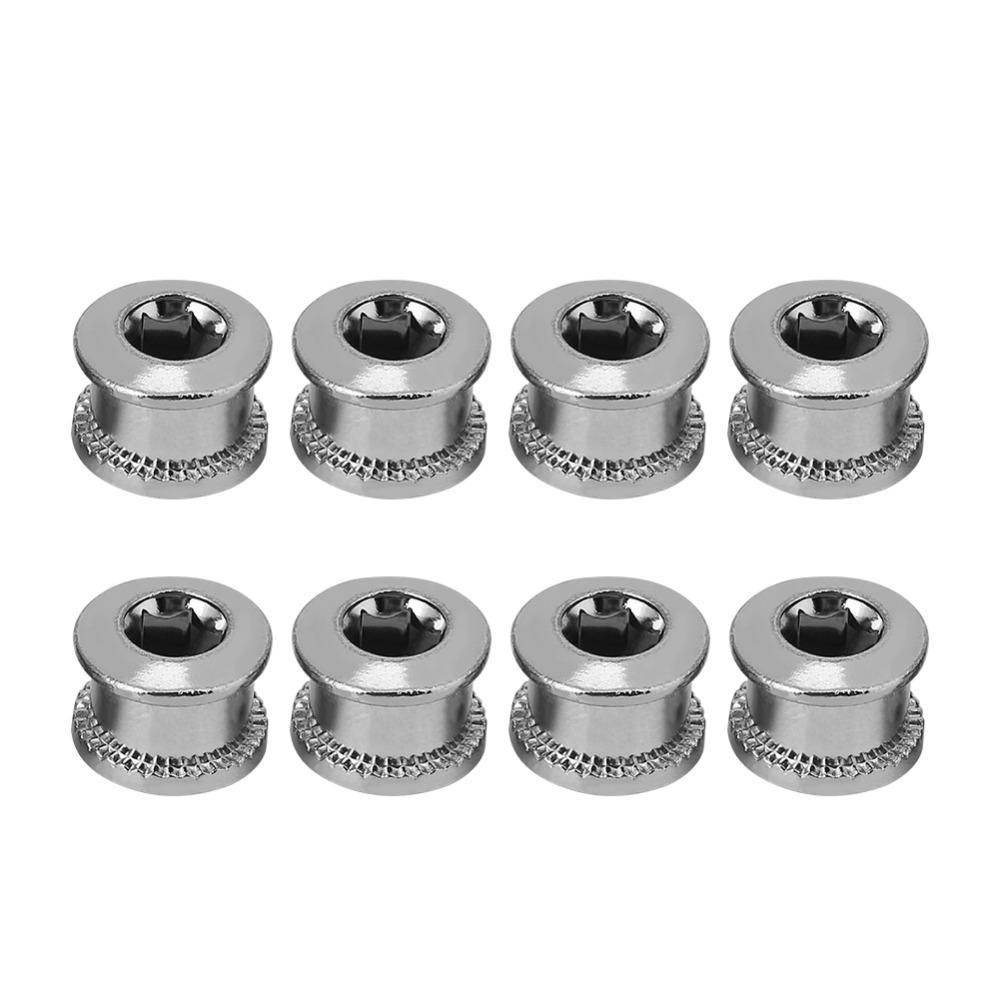8 Sets Bolts & Nuts Bike Chainring Bolts Sliver Bicycle Chainring Screws Bike Accessories