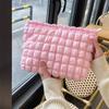 Cute Solid Color Bubble Cloud Makeup Bag Women's Cosmetic Bag Skincare Organizer Large Capacity Travel Toiletry Bag Pouch