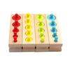 Montessori Cylinder Kolorowe Gniazda Puzzle Zabawka Rozwój Praktyka I Zmysły Przedszkolne Edukacyjne Drewniane Zabawki Dla Dzieci