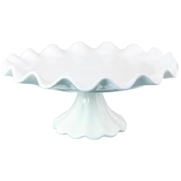 

Sturdy Quality Ceramic Serving Tray High Footed Ceramic Dessert Stand Perfect For Showcasing Cakes At Special Event