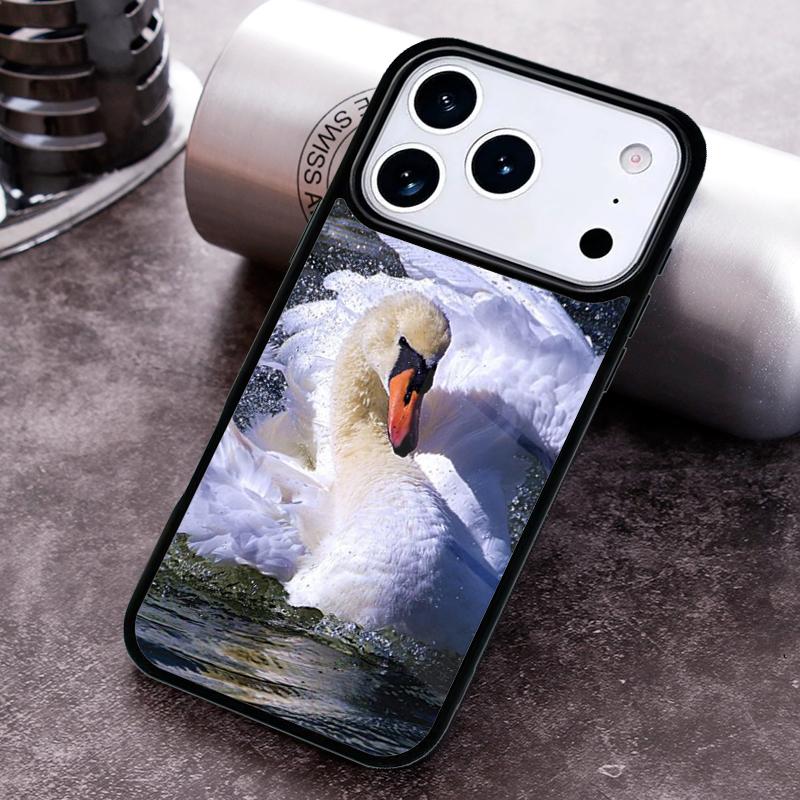 Beautiful White Swan Bird Phone Case For iPhone 17 16 15 14 13 12 11 Pro Max Plus 17Air Soft Silicone Cover