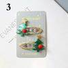 2pcs Girls Cute Christmas Hairpins Hair Clip Cartoon Headwear Kids Barrettes Gift Hair Accessories
