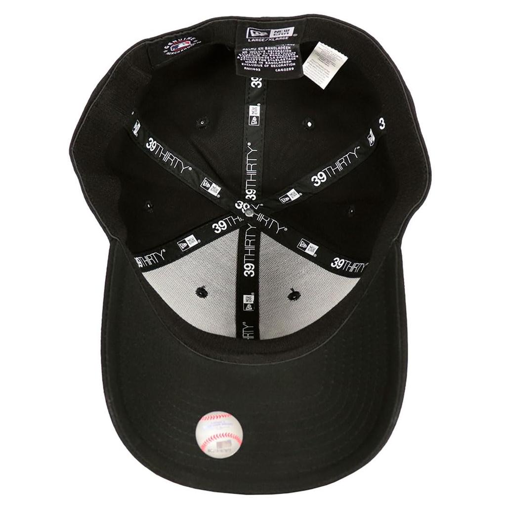 New Era 39THIRTY MLB Stretch Baseball Cap with New York All Sizes and Logo, Yankees, Black, S/M, Men's Women's [Used]