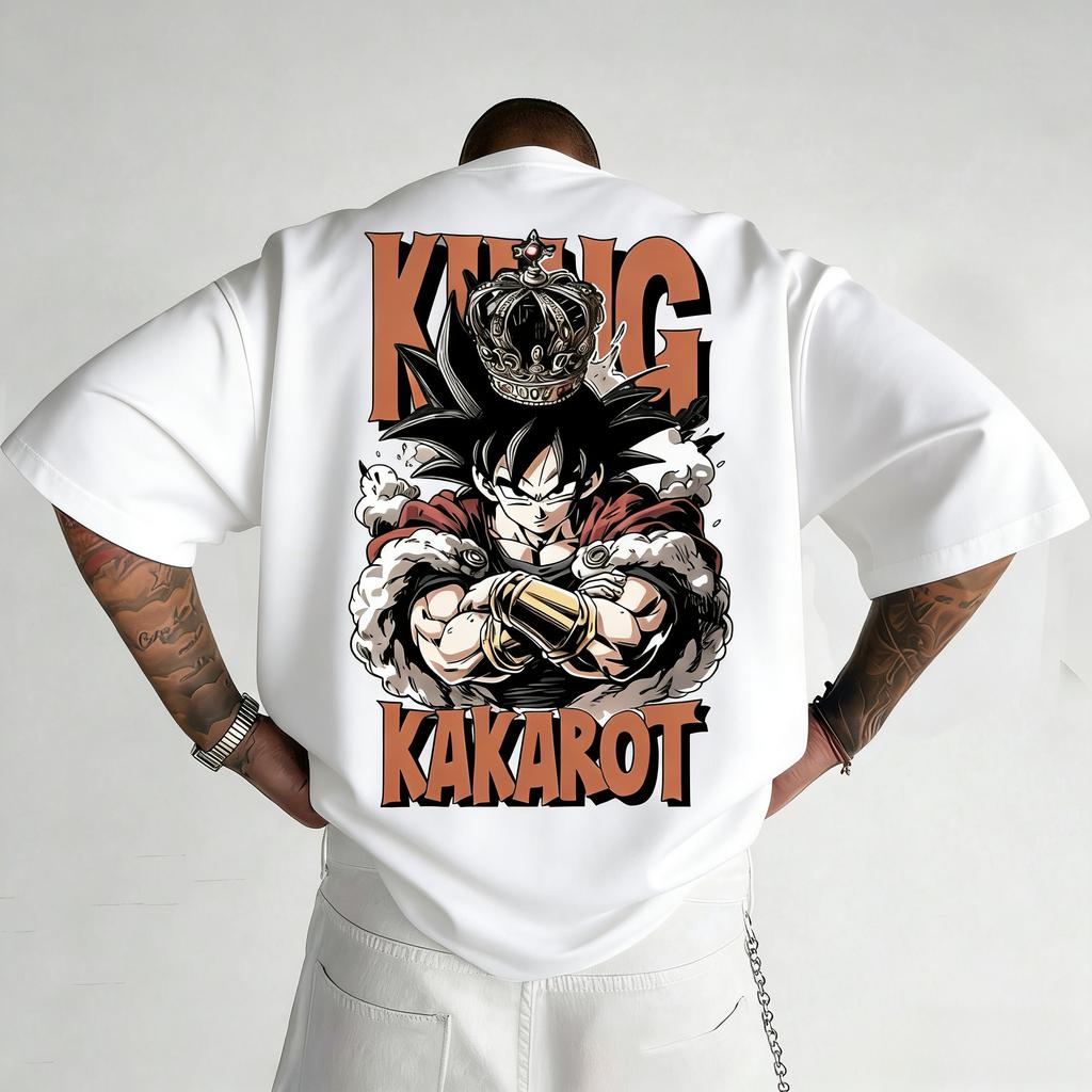 T-shirt Cotone Manica Corta Stampate Dragon Ball Anime Goku 2026 Estate Larghe Sportive Moda Uomo e Donna Girocollo