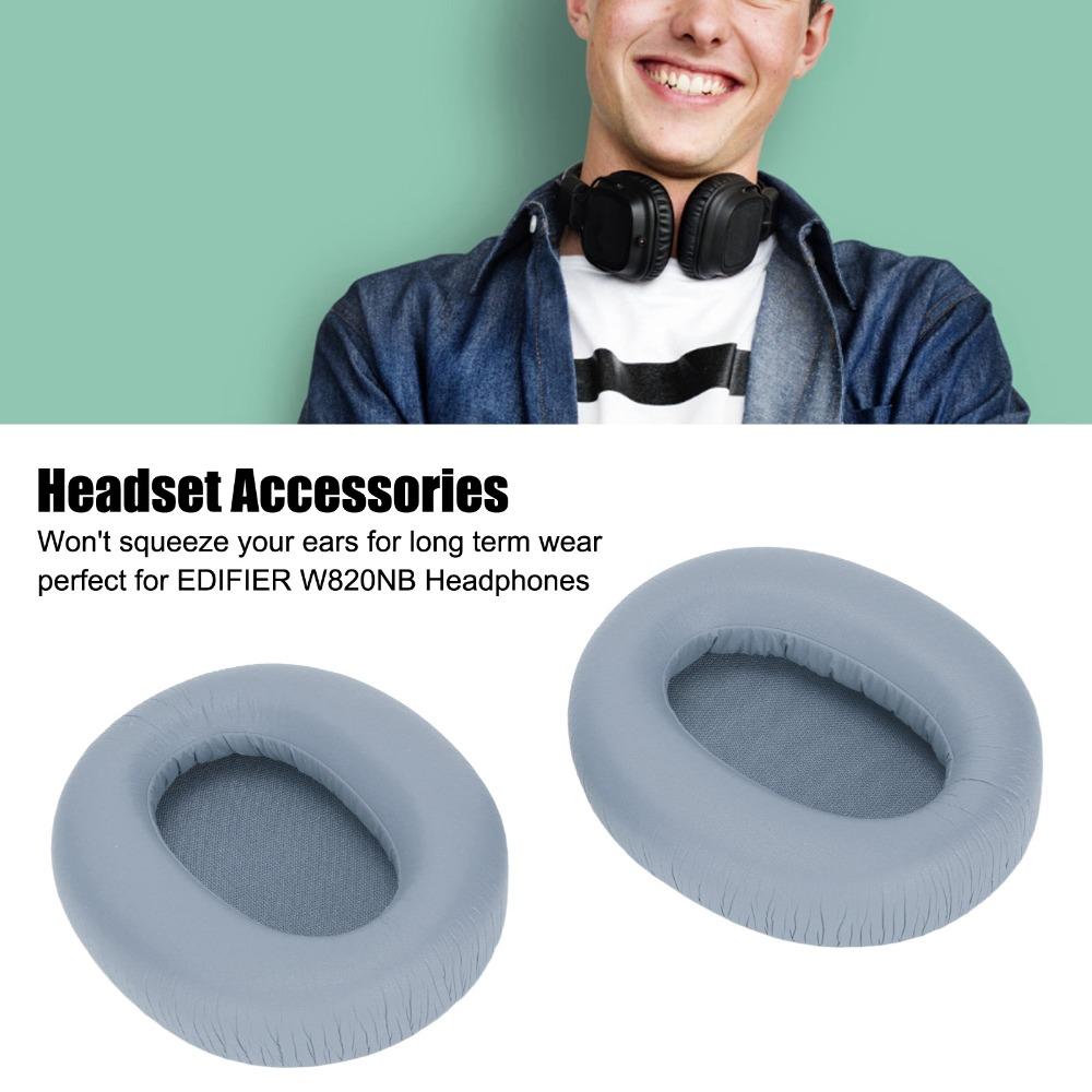 2PCS Leather Noise Isolation Ear Pads for EDIFIER W820NB Bluetooth Headset Ear Pads Replacement