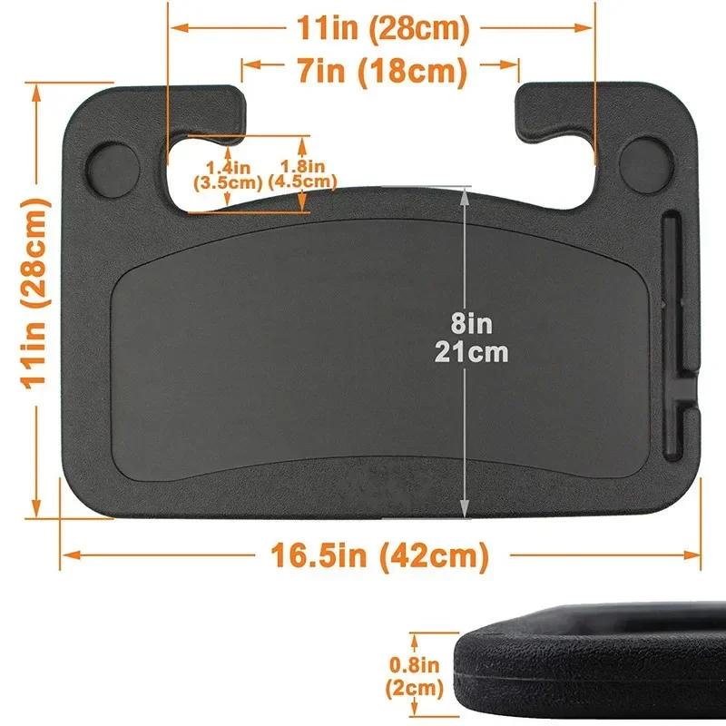 Steering Wheel Card Tray, Multifunctional Computer Laptop Stand, Computer Desk, Writing Board, Workbench, Car Supplies, Plastic