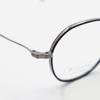 Alloaiweeo [Nose Saddle] Al8205 1811M Nose Saddle Titanium Octagon Black/Silver Eyeglass Frames