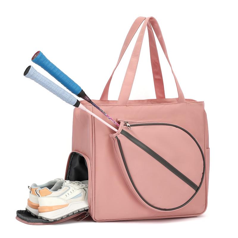 Spot Single Shoulder Tennis & Badminton Bag with Shoe Compartment, Large Capacity, Lightweight Sports Training, Professional Racket Bag