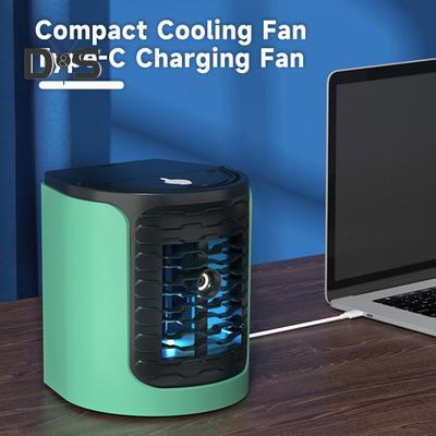 Portable Air-conditioning Fan with Light Handle Design Adjustable Low Noise Plug-Play Desktop Cooling Fan
