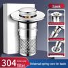 TLXT Bouchon de vidange universel pour lavabo et baignoire avec filtre, lot de 3