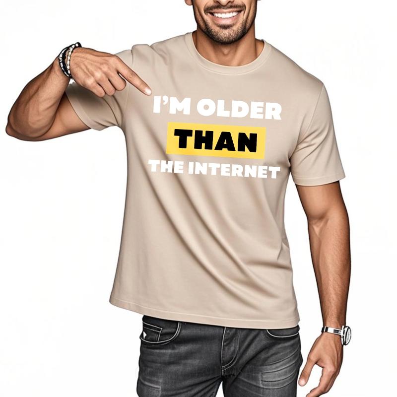 Anime Boys Summer Tshirt Im Older Than The Internet Short Sleeve Travel Round Neck For Her Tshirt Everyday Tee Premium Gift