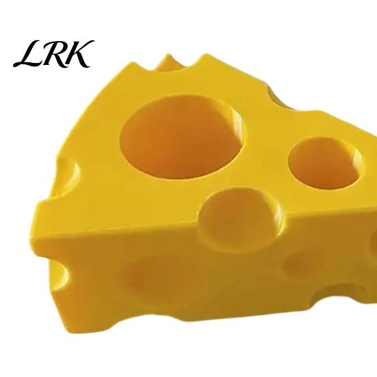 3D Printed Toothpaste Holder Storage Rack, Cheese Shaped Toothbrush Moisture-proof Bathroom Organizer Holder, Moisture-Proof Multi-Sized Holes
