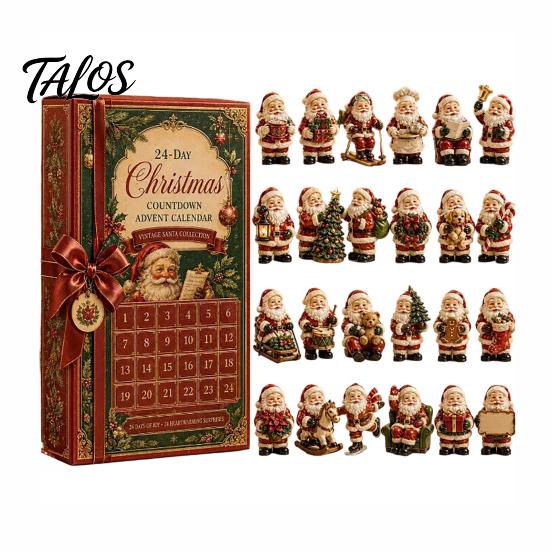 Saisonale Countdown-Box Heritage Acryl Adventskalender, Dekorative Hängeverzierung, Langlebige Leichte Balkonanhänger Jalousie für Zuhause Schlafzimmer