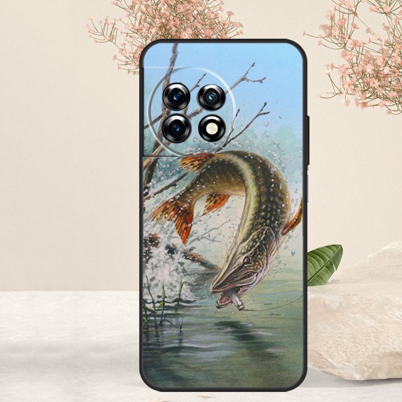 Art Fishing Lure Case For OnePlus 15 13 12 11 13T 13R 12R 15R 10T 8T 10 Pro Nord 5 CE 4 3 2 Lite N20 N30 Cover
