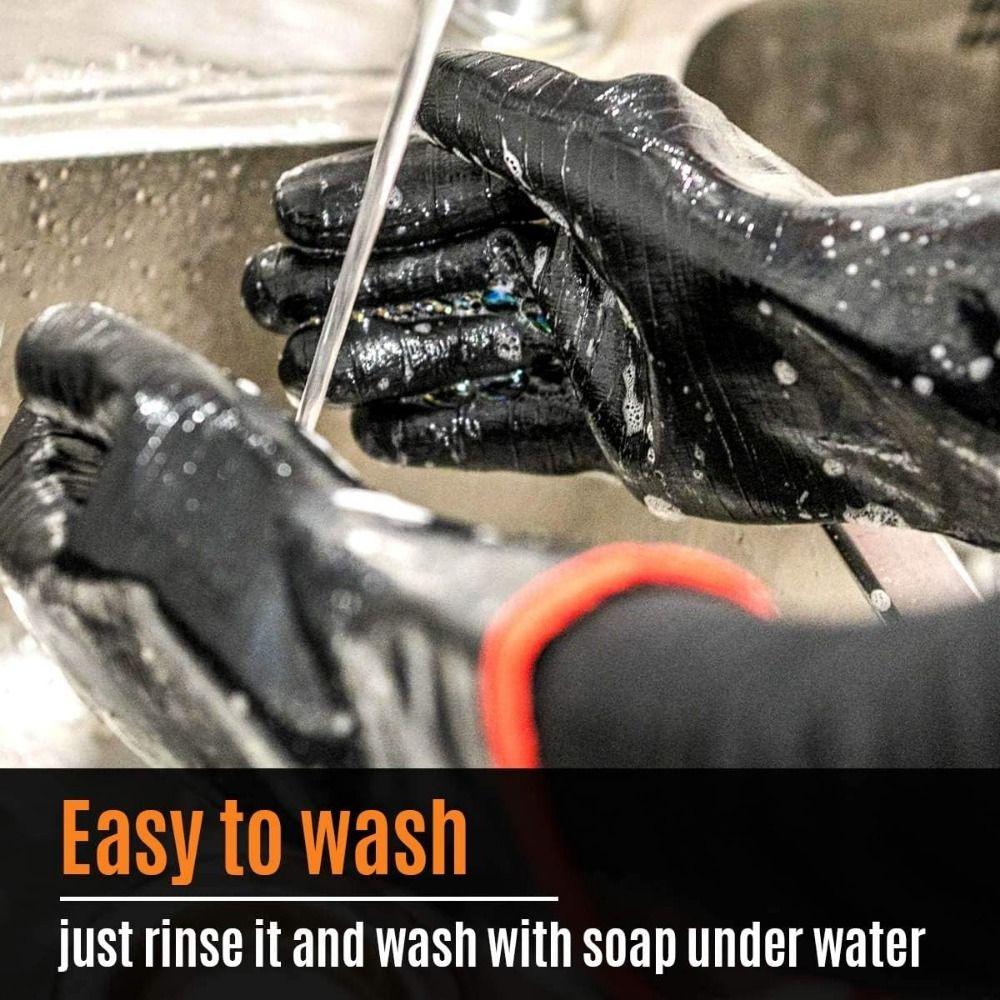 Oil Resistant Heat Resistant Gloves Waterproof Oven Mitts Easy to Clean BBQ Gloves  Kitchen