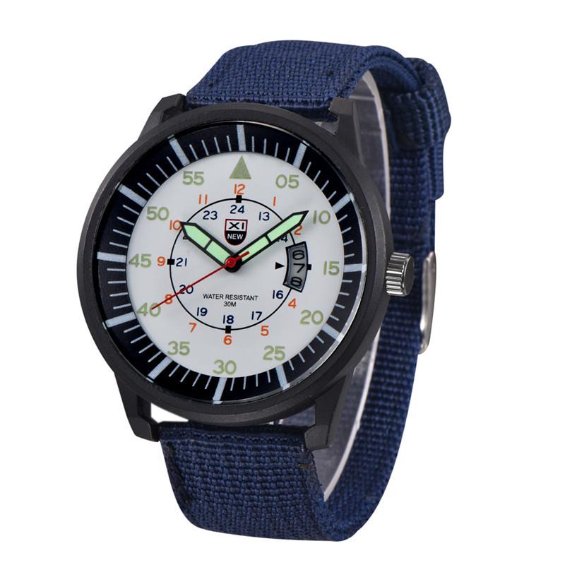 XINEW Men's Quartz Sports Watch with Nylon Band and Date Function