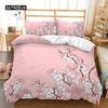 Kirschblüten Tagesdecke Abdeckung Japanischer Kirschbaum Rosa Floral Frühling Vintage Kulturelle Naturlandschaft Schlaf Bettwäsche Paket Damen Mädchen