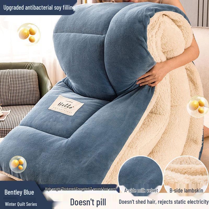 Zimowa kołdra z wełny jagnięcej i bawełny: Gruba Ciepła Kołdra na Łóżka Pojedyncze i Podwójne