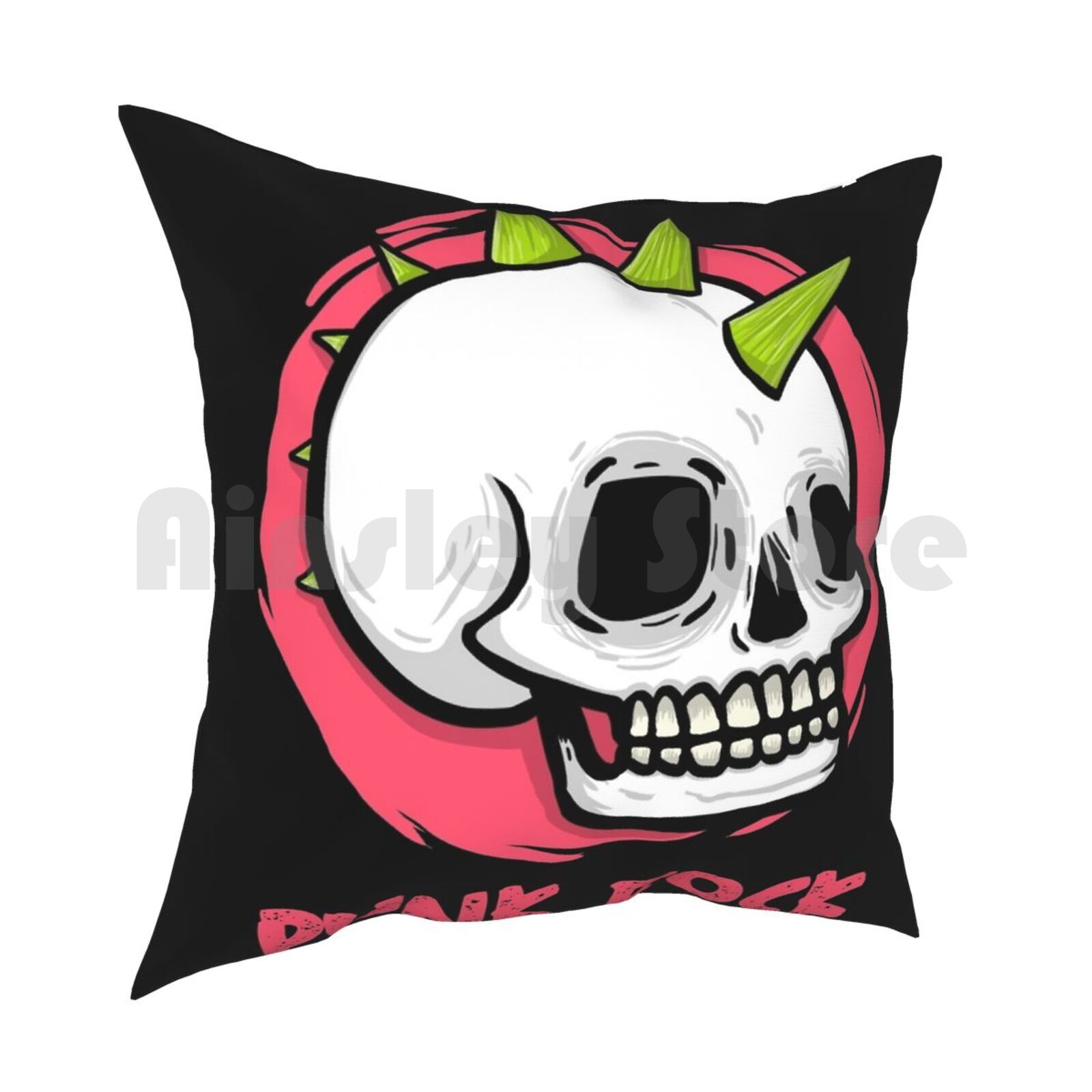 Punk Rock Pillow Case Printed Home Soft DIY Pillow Cover Punk Punk Skull Punk Attitude Punk Culture Punk Mainstream Punk 30x30cm 12x12in