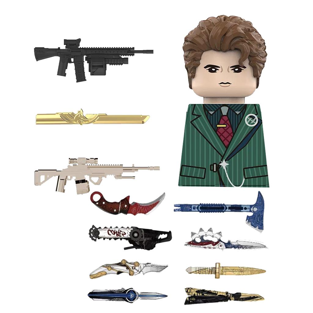 MOC UV Printing Military Building Blocks Accessories Soldier Figures Special Forces Army Sniper Police Bricks Toy Children Gift