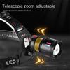 High-Power LED Headlight USB Charging Zoom Head Flashlight Waterproof Lantern Outdoor Camping Fishing Waterproof